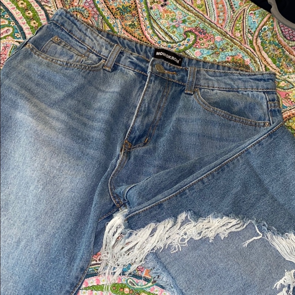 Cropped flair light wash jeans